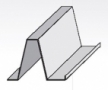 Profil inferior de racord intre panoul de acoperis si policarbonat